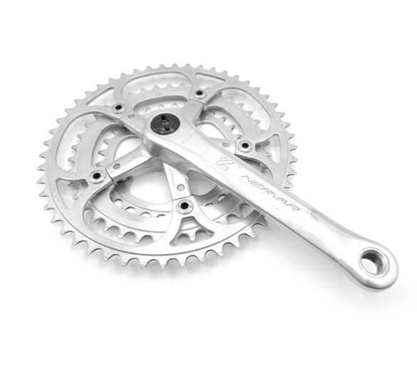 Pédalier TRIPLE NERVAR 50/40/30 vélo vintage ancien / old bike Crankset
