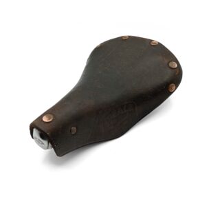 Selle de vélo en cuir Idéale Diagonale n°92 Made in France Rodée Main Rebour