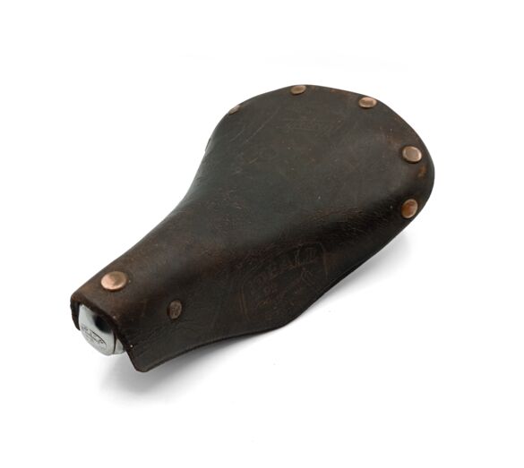 Selle de vélo en cuir Idéale Diagonale n°92 Made in France Rodée Main Rebour