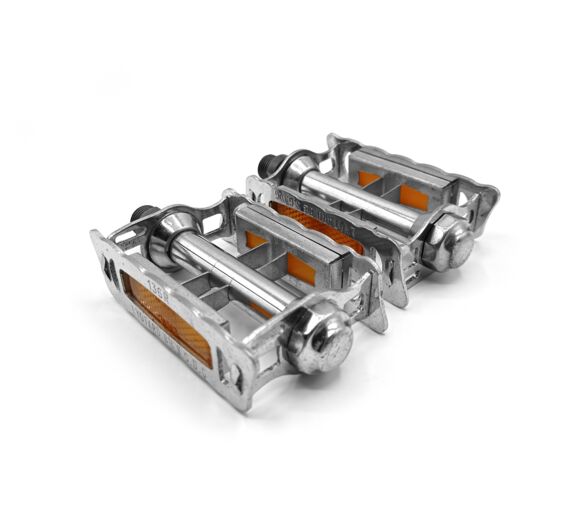 Pédales LYOTARD 136R acier chromé M14x1.25 vélo vintage ancien France old bike pedals