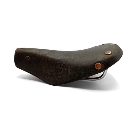 Selle de vélo en cuir Idéale Diagonale n°92 Made in France Rodée Main Rebour