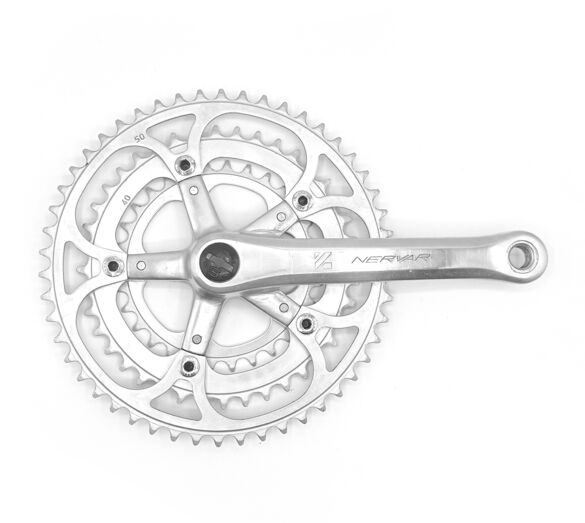 Pédalier TRIPLE NERVAR 50/40/30 vélo vintage ancien / old bike Crankset