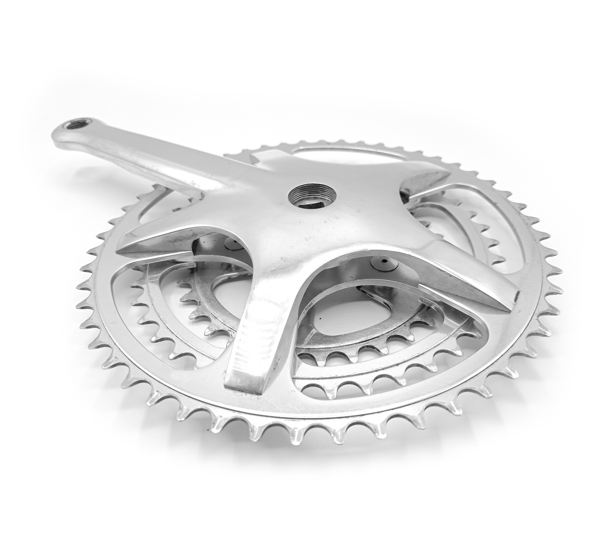 Pédalier Triple NERVAR 52/42/32 Alu Pour Vélo De Route Vintage, Fabriqué En France